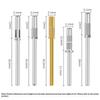 Mandrel Bit for Nail Sanding Bands Polished Stainless Steel Electric Nail File Part for Nail Art Creation