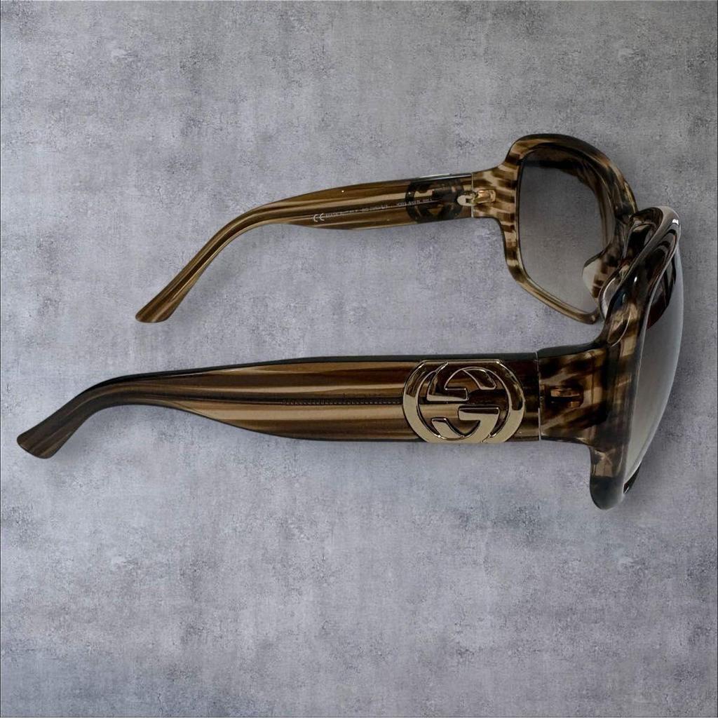 Used GUCCI Sunglasses Archive Y2k Interlocking Logo Sunglasses Eyewear Gucci Brown