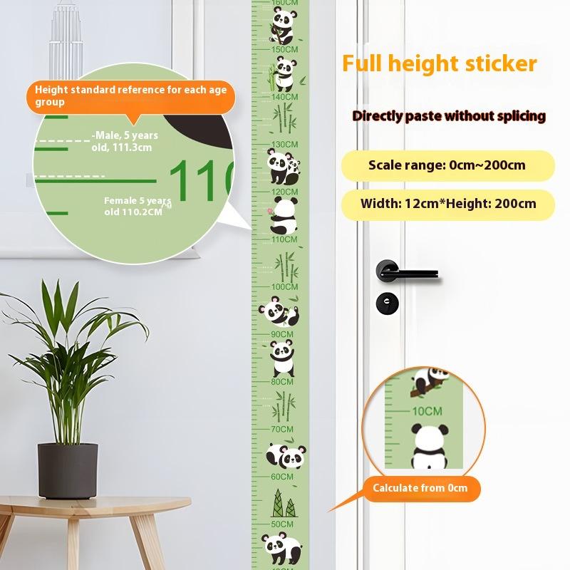 Height 2M Cartoon Wall Sticker Measuring Instrument Ruler For Measuring Height Sticker Wallpaper Growth Chart Can Be Removed