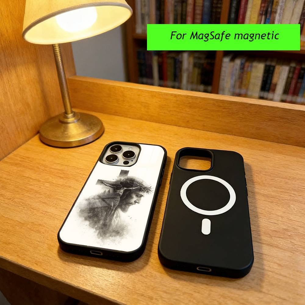 Jesus Christ Phone Case For iPhone17,16,15,14,13,12,11 Plus,Pro Magnetic with Magsafe Wireless Charging