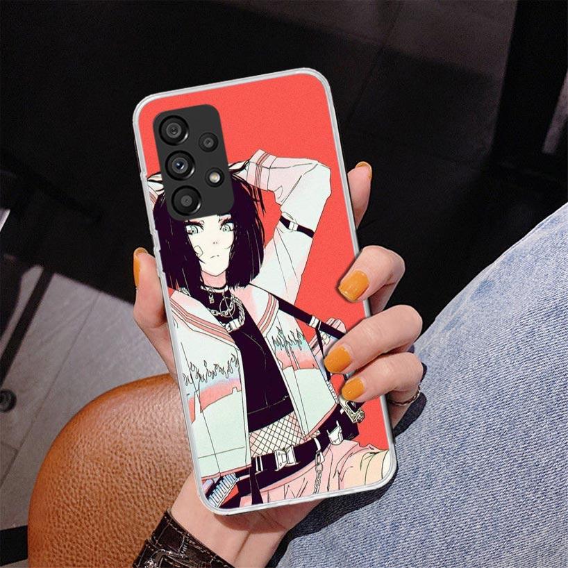 Japanese Style Anime Girl Phnoe Case for Samsung Galaxy A17 A37 A57 A16 A26 A36 A56 A15 A14 A13 A55 A54 A53 A35 A34 A33 A25 A24