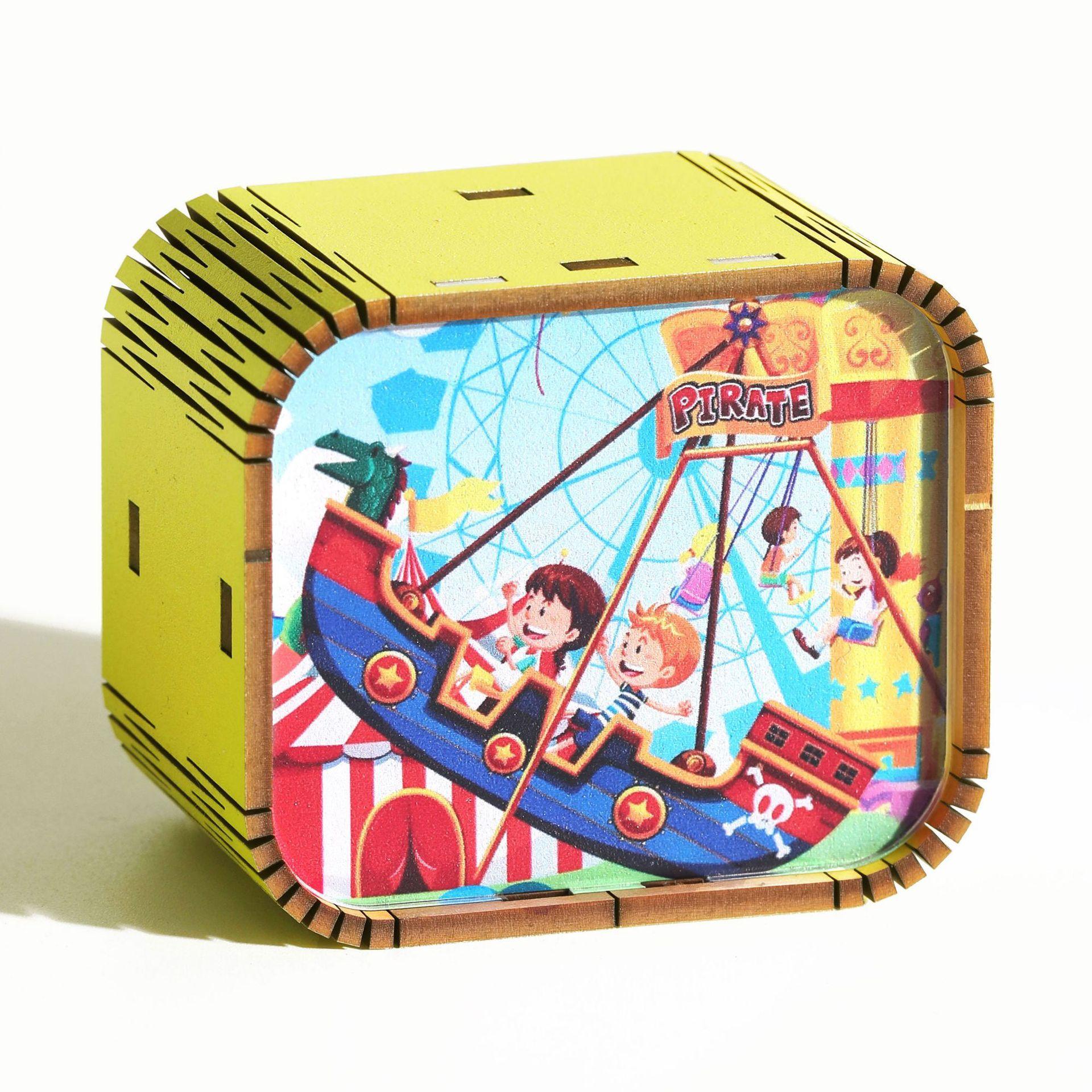 Children s Day Wooden Wind-up Music Box Souvenir