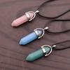 Crystal Hexagonal Luminous Stone Pendant Necklace - Popular European & American Six-Sided Design N759