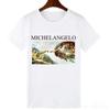 Neuestes Mode David Michelangelo Bedrucktes Grafik-T-Shirt Statue Kaugummi kauend Mode-Print Lustiges Harajuku-T-Shirt