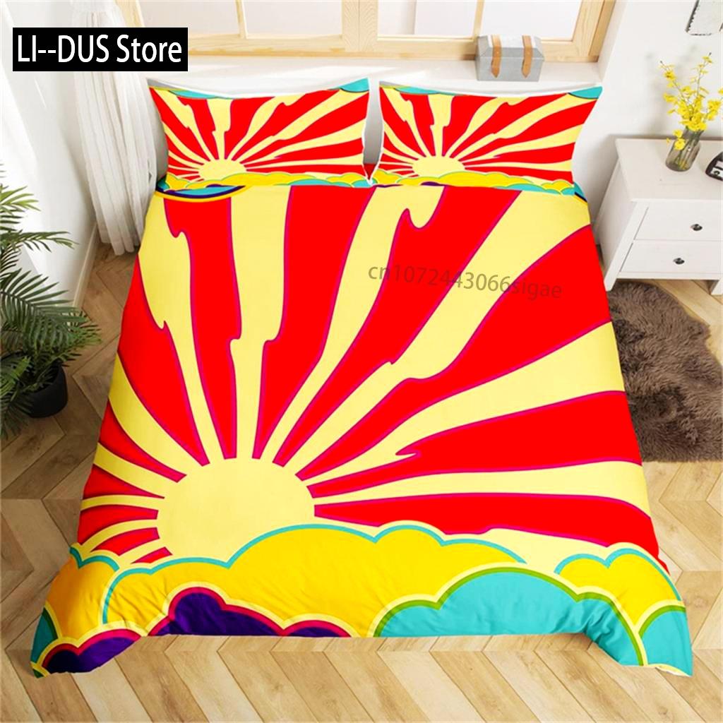

Comforter Color Matching Abstract Landscape Single King Queen Farmhouse Style Bedding Set Microfiber Man Woman Bedroom Decor Comforter (quilt)-EU Single(135*200cm)3pcs