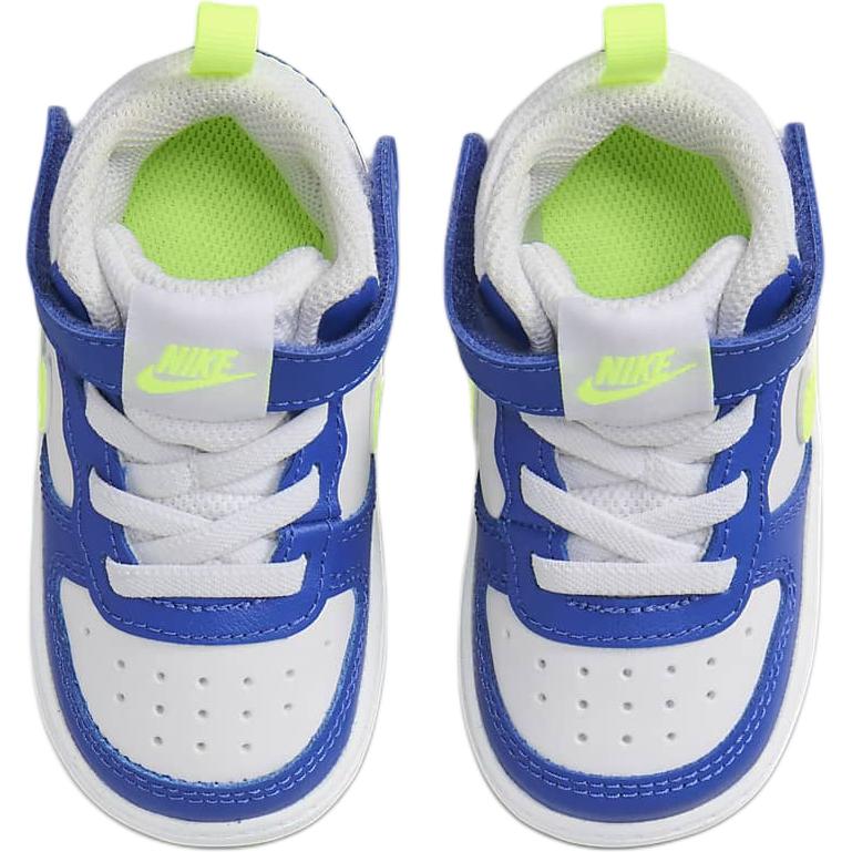 Nike Court Borough 2 Comfortable Non-Slip Durable Mid-Top Walking Shoes Baby Shoes Blue White HJ9281-488