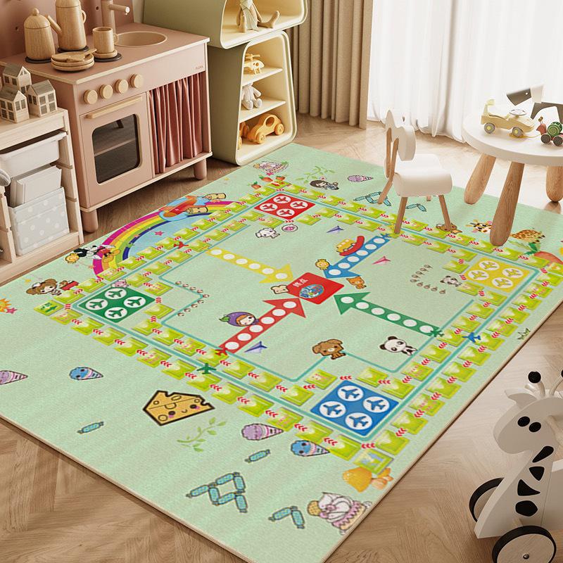 Baby Climbing Mat Household Full Of Dirt-Resistant Washable Crystal Velvet Carpet Kindergarten Children'S Early Education Game Carpet