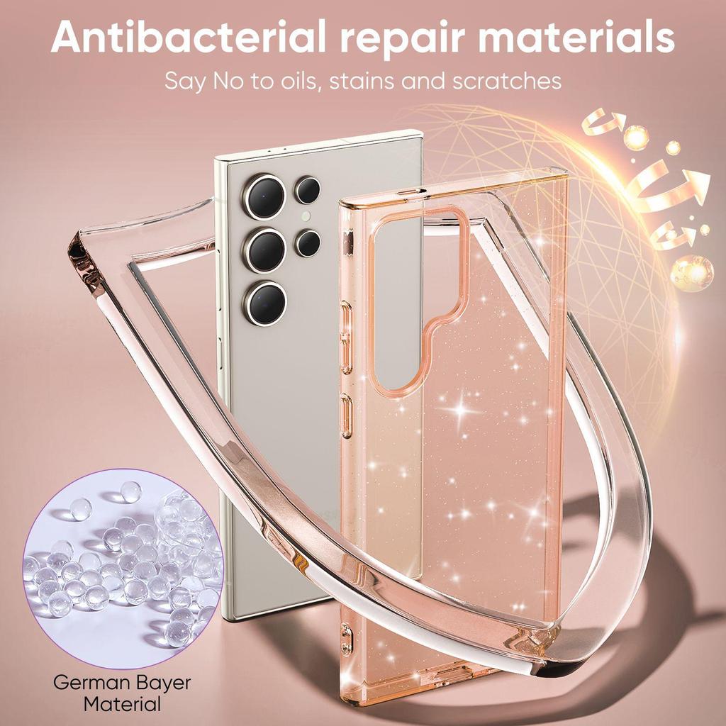 Compatible Samsung Phone Case: S25 Ultra, S24 Starry Sky Glitter, S23 Antibacterial, A56 Protective, A26 Transparent.