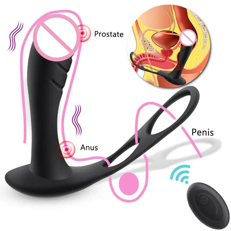 Silicon Sex Tool For Men Insertion Enlarge The Male Light Phallus Anal Vibrating Massager Anus Women Vibrator Japanese
