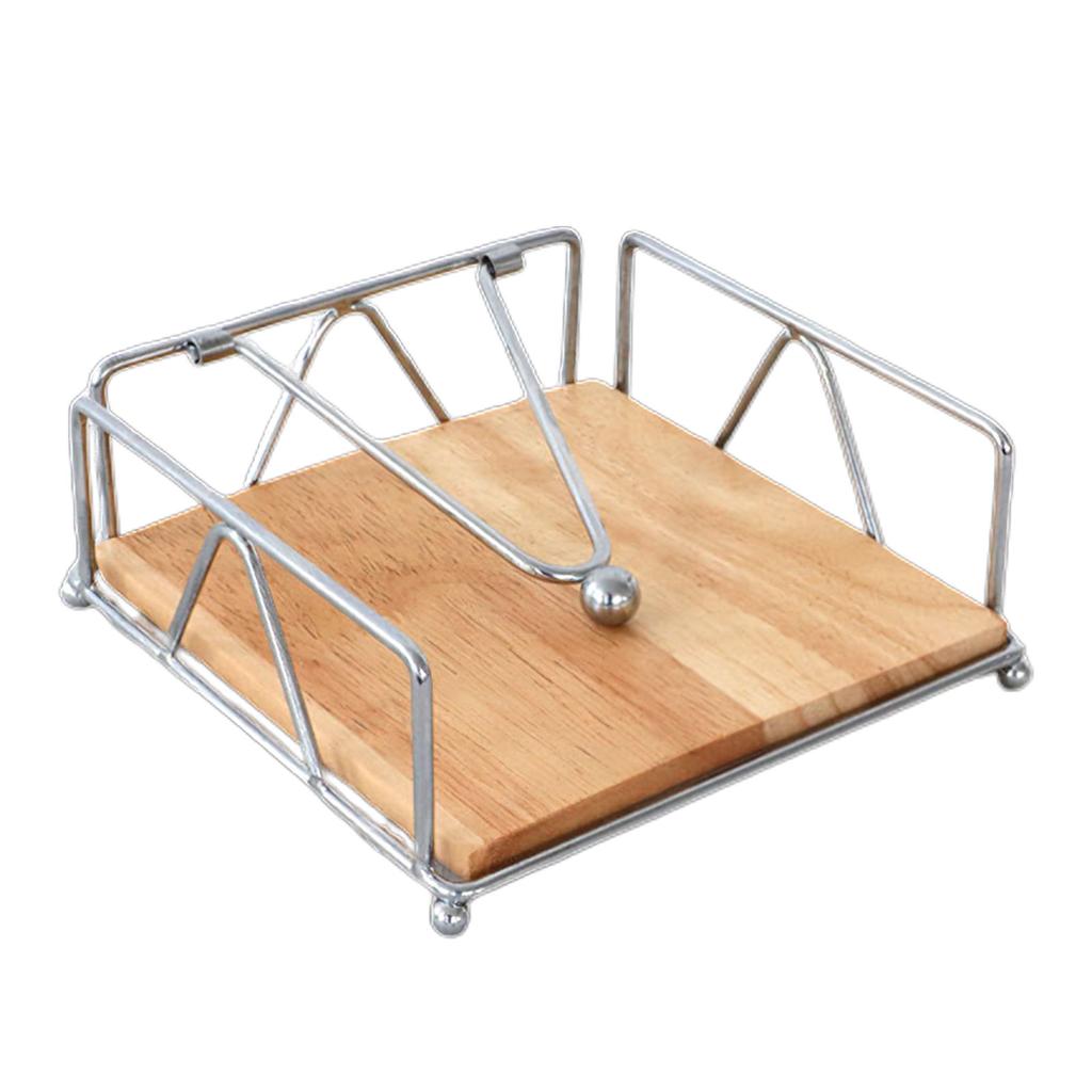 Table Tissue Storage Holder Outdoor Use Countertop Metal Desktop Ornament Tabletop Tissue Dispenser for Home Restaurant