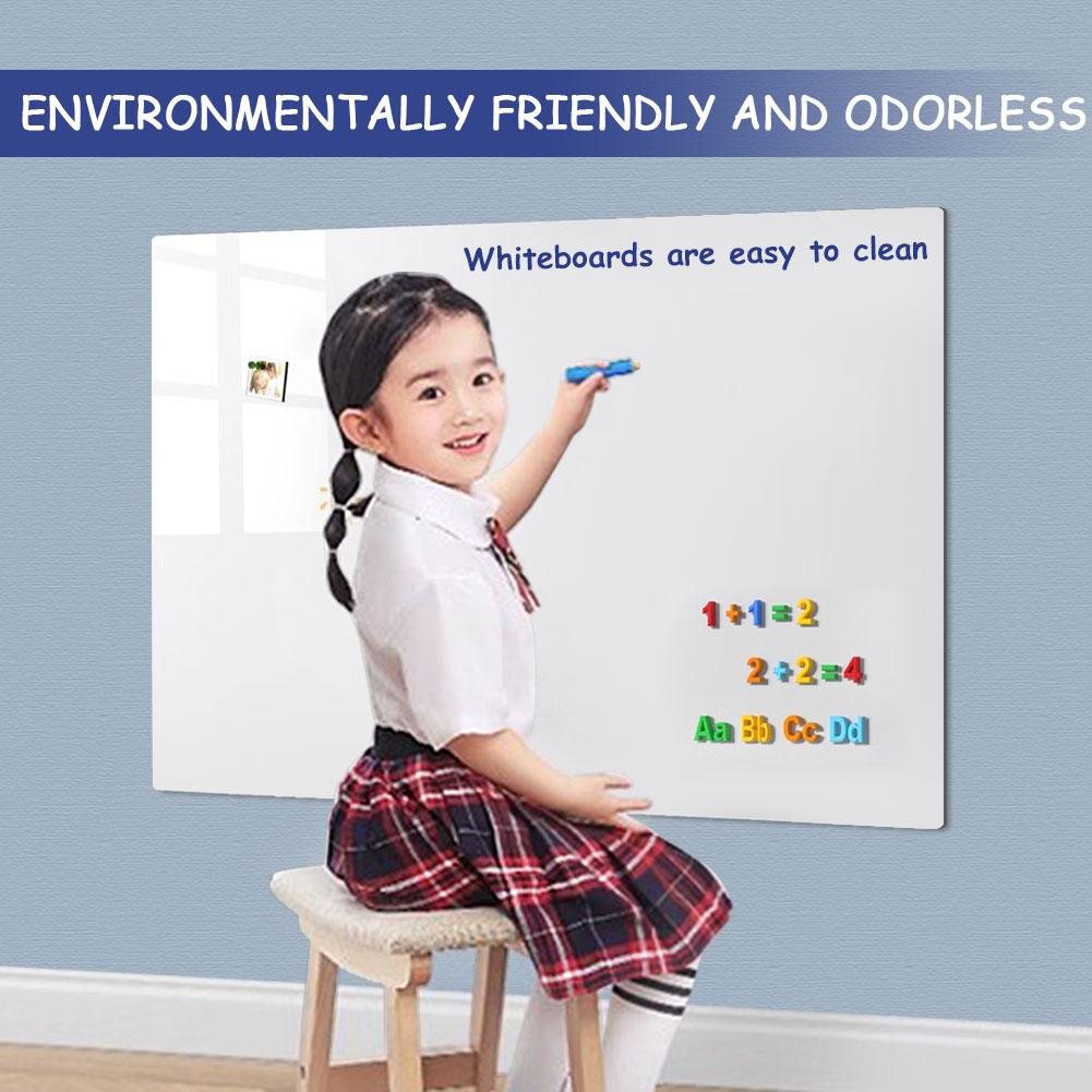 Magnetic White Board Sticker Removable Wall Dry Erase Board Erasable Surface Magnetic Dry Erase Whiteboard for Kids Office Home