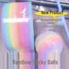 Color Sticky Ball Tape - 6.0cm Wide Adhesive Balls in Macaron Colors