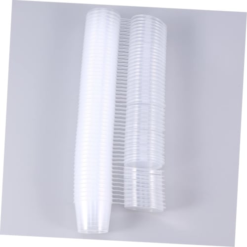 NUOLUX 50-Piece Clear Dressing Container with Lid, Plastic Para Postless Sauce Pot with Lid, Portion Cup with Lid, 1 Oz Salad Dressing Container