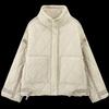 2024 Spring New Arrival Women's Stand Collar Quilted Embroidered Casual Cotton-Padded Jacket Loose Pockets Lightweight Cotton Coat Short Coat 2969050