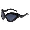 4708 Millennium Personality Street Exaggerated Sunglasses, European And American Y2K Trendy Color Wave Glasses Hip-Hop Sunglasses