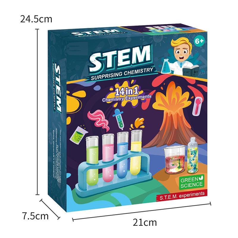 Handmade DIY Science experiment set, volcanic eruption children's educational toys, surprise chemistry Puzzle study steam toy