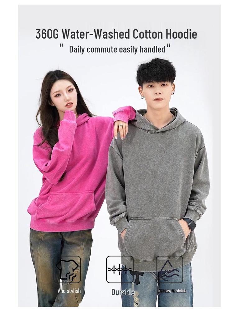 Men's Custom Embroidered Cotton Hoodie - Loose, Thick & Washable