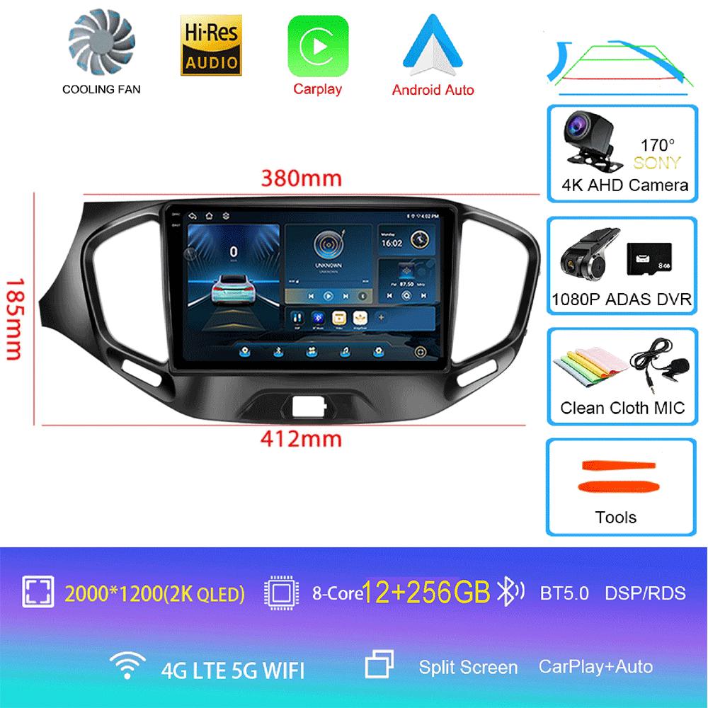 For LADA Vesta Cross Sport 2015-2019 Wireless Carplay Stereo Head Unit 2DIN Screen Android 14 Car Radio Multimedia Navigation 4G