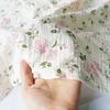 135x50cm Pure Cotton Pink Rose Flower Printed Double-layer Crepe Fabric, Making Kids Blanket, Pajamas DIY Clothing Fabric