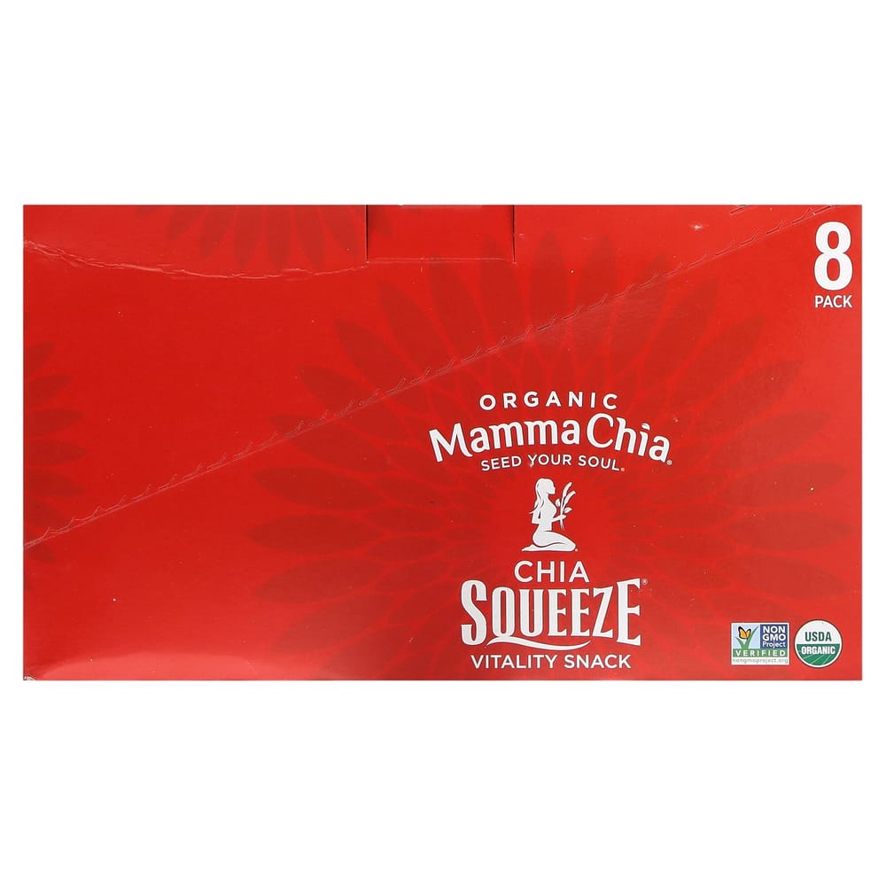 

Mamachia Chia Squeeze Vitality Snack, Cherry Beet Flavor, 8 Pouches x 99g (3.5oz)