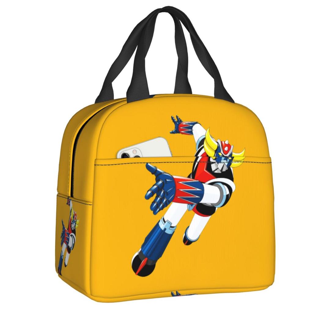 Boîtes à lunch réutilisables personnalisées Ufo Robot Grendizer Goldrake Mazinger Z pour femmes, étanches, isothermes, sac à lunch isolé pour le travail