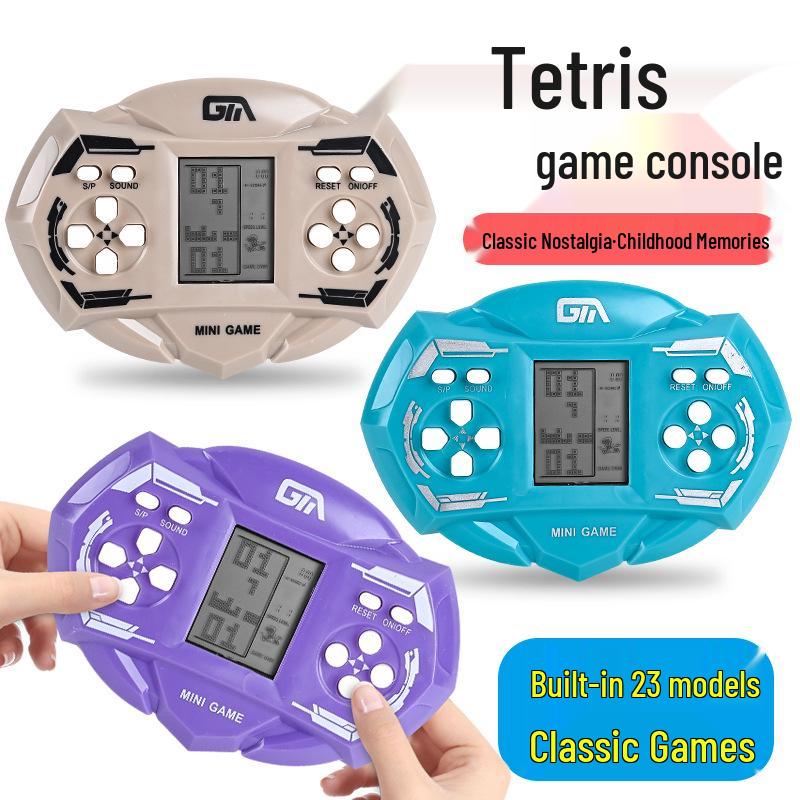 Přenosná retro herní konzole Tetris pro děti a studenty