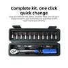 Bicycle Torque Wrench Set 1/4 Inch 2-24Nm Adjustable Reversible Bike Torque Wrench Bicycle Motorcycle Repair Tool