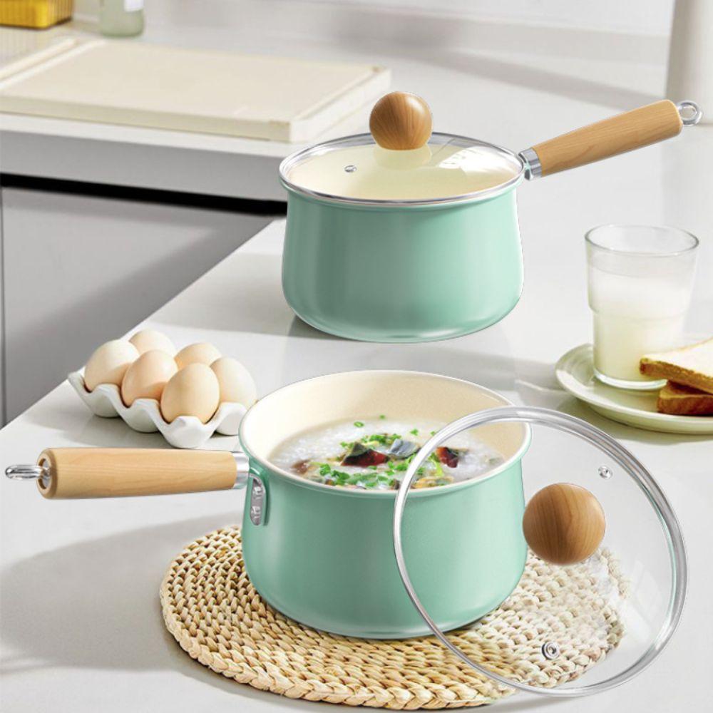 Non-stick Soup Pan Mini Saucepan Universal Ceramic Glaze Milk Pot  Stove