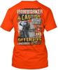 Sarcastic Ironworker Caution Flying Tools T-Shirt Made In the USA Size S To 5XL