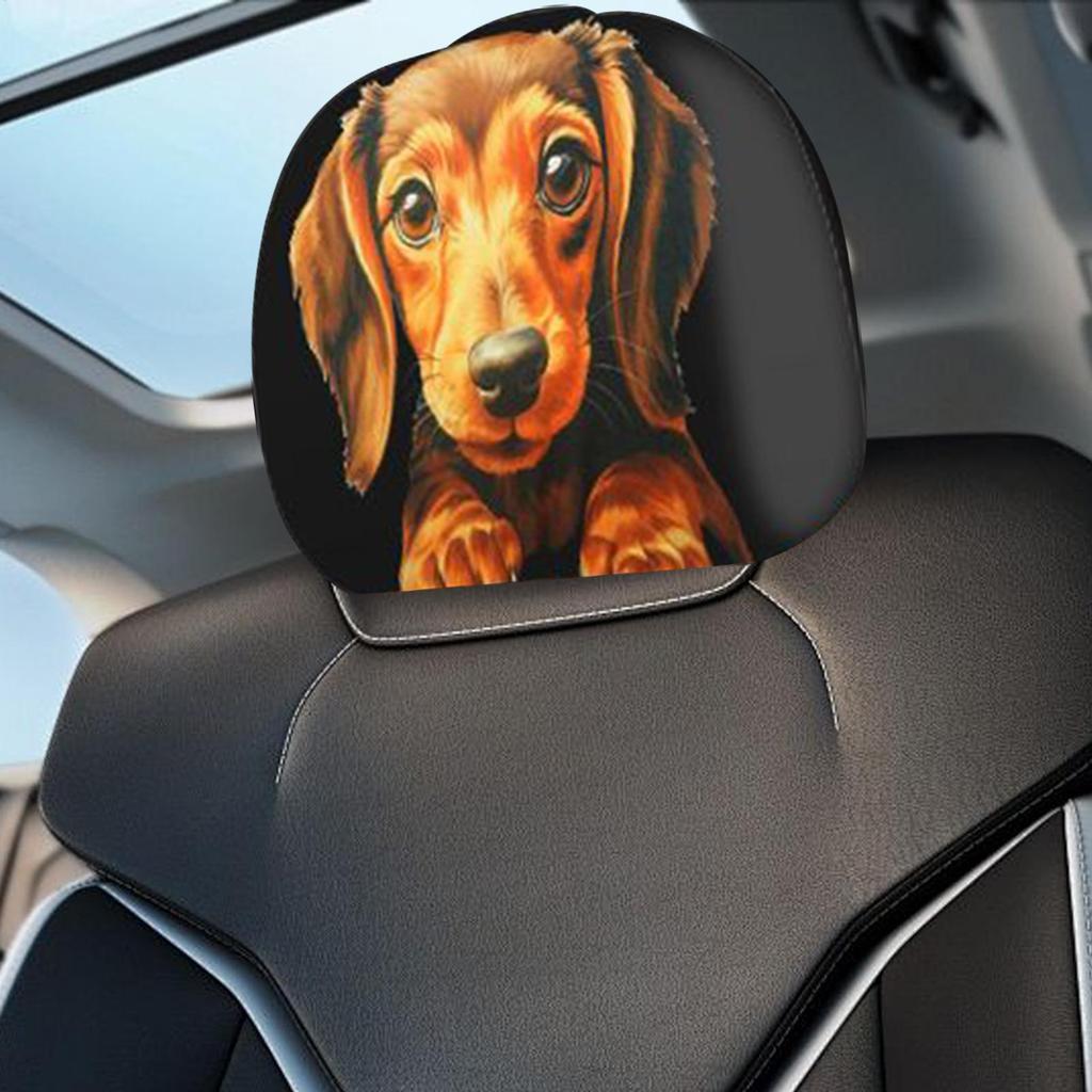 Car Headrest Protector Front Headrest Protector Decoration 2 Pieces Washable Reusable Automotive Interior Decorations For Sedan