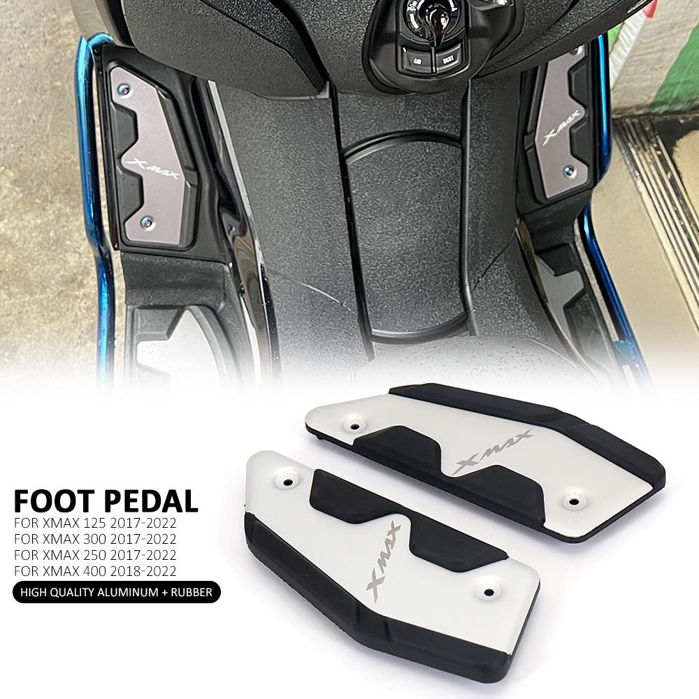 Motorrad Für YAMAHA XMAX 400 300 250 125 Pedal Rutschfestes Fußpolster Pedal Aluminium+Gummi X-MAX125 X-MAX250 X-MAX300 X-MAX400