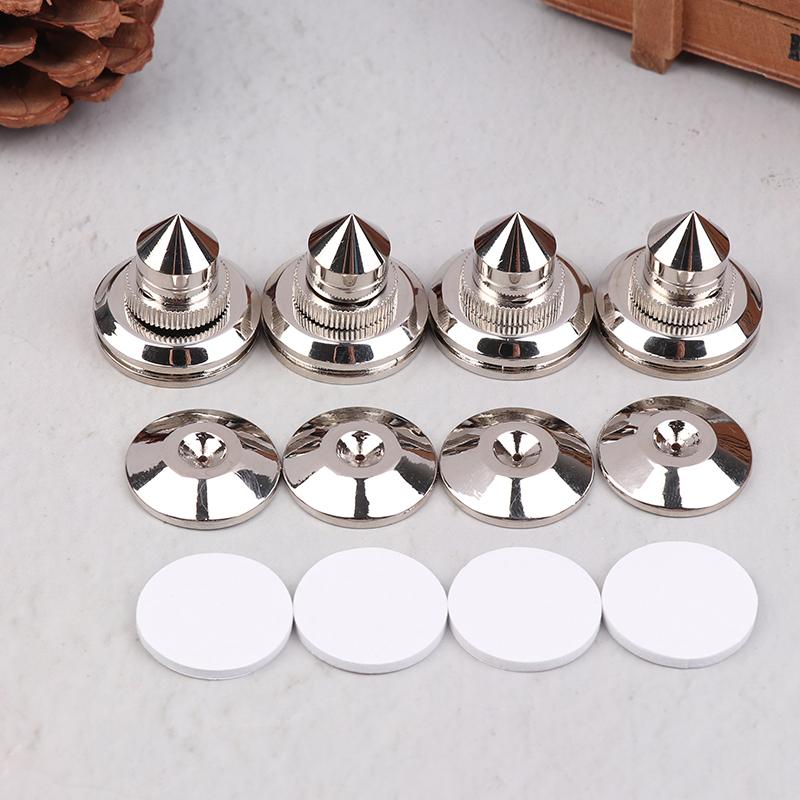 4Pcs/Set 30*27Mm Speakers Stand Feet Foot Pad Pure Copper Loudspeaker Box Spikes Cone Floor Shock Absorber Foot Nails