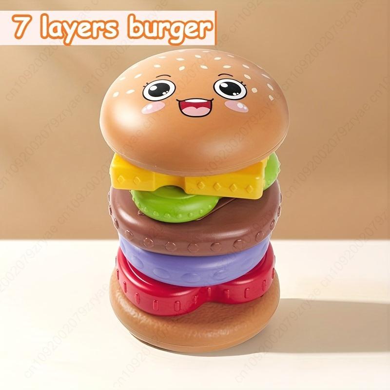 Burger Stacking Toys for Kids Play Food Toy