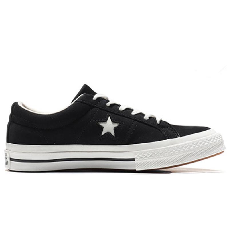 Converse One Star OX Comfortable Casual Breathable Lightweight Low-Top Espadrilles Unisex Black & White