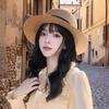 Grass Woven Hat Solid Color Bucket Hat Casual Daily Wear Sun Protection Hat