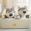 24 cm Peluche di Lupo Carino e Soffice Giocattoli Morbidi Cartone Animato Lupo Grigio Animali Morbidi Ripieni Bambola Regalo di Compleanno per Bambini Bambola da Compagnia per Dormire