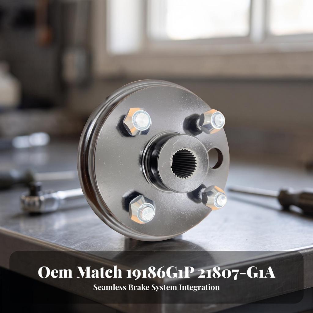 Brake Drum Hub 4-Stud Hardware Coated for Mechanics
