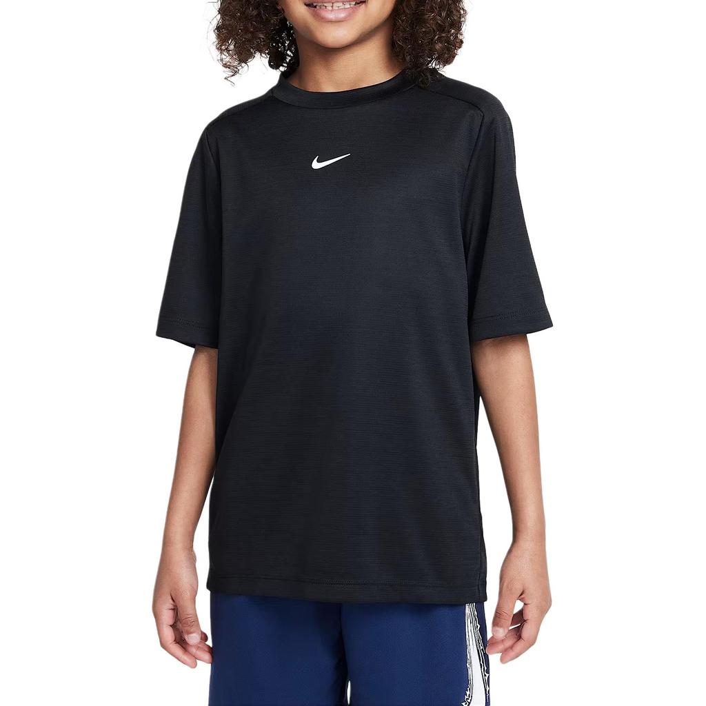 Nike Solid Logo Crew Neck Short Sleeve T-Shirt Kids tops HJ3771-011