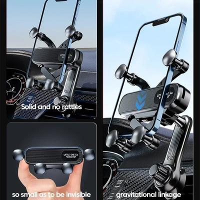 Gravity Car Phone Holder GPS Stand Scalable Cell Phone Tablet Mount for iPhone 17 16 15 14 13 Pro Max Samsung Xiaomi Huawei