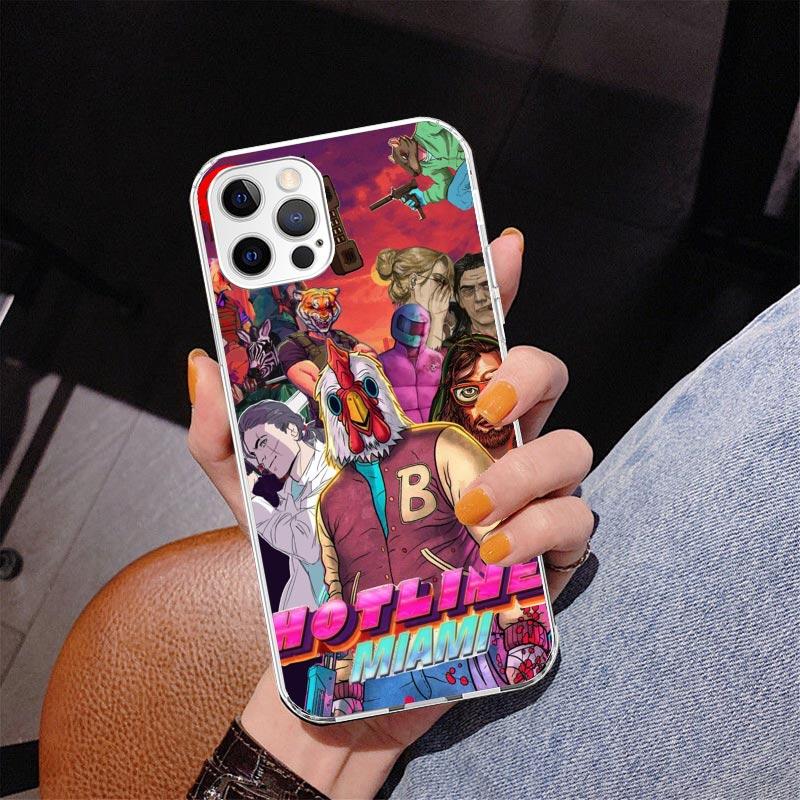 Game Hotline Miami Phnoe Case for Iphone 17 Air 16 16E 11 12 13 Mini 14 Plus 15 Pro Max 7 8 + SE 2020 Phone Cover Coque