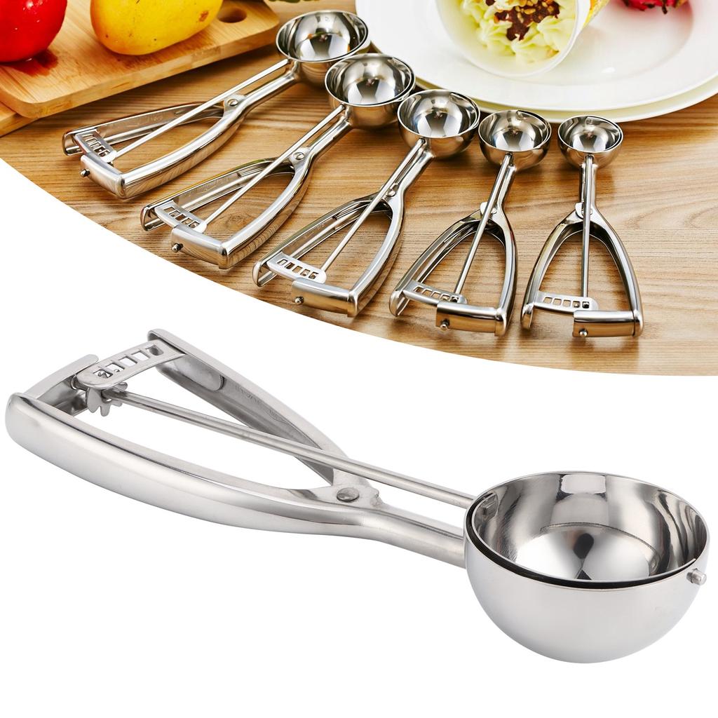 Ice Cream Spoon Multi Function 304 Stainless Steel Fruit Melon Meat Scoop Kitchen Utensils(J10189B 59 )