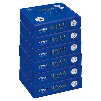 Kleenex lotiontissuet hudglöd mjukförpackning 240 ark (120 set) × 6 set, 6 stycken