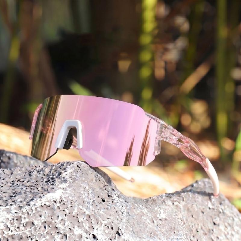 Sportsonnenbrille für Radfahren und Fahren, PC-Linse mit leichtem randlosem Design für hellen Sonnenschein im Freien und täglichen Gebrauch