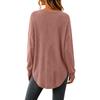 Women's Casual Long Sleeve V-Neck Pullover Top