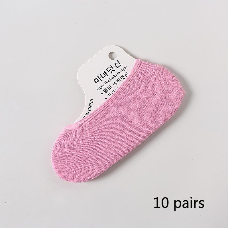 10 Pairs of Summer Ultra-thin Candy Color Invisible Small Size Ladies Disposable Socks Magic Socks Women Socks Women's Accessories