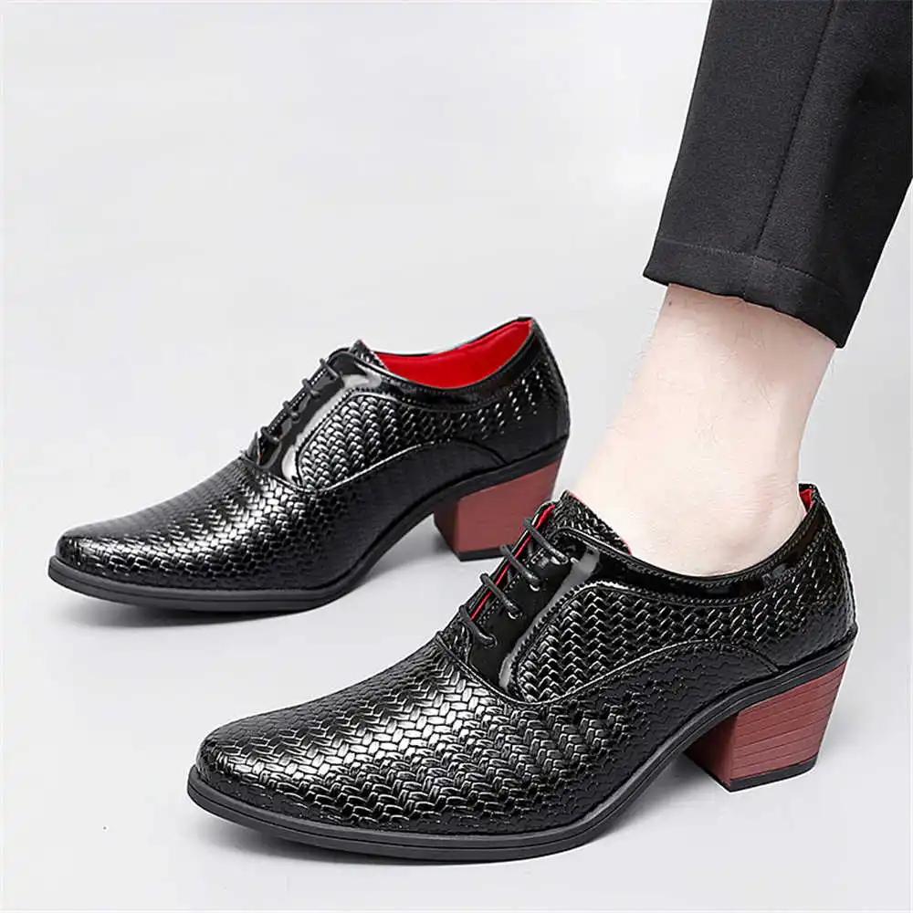 Evening With Holes Shoes Flat Shoes Heels Men's Formal Shoes Luxury Brown Dress Sneakers Sports To Play League Supplies