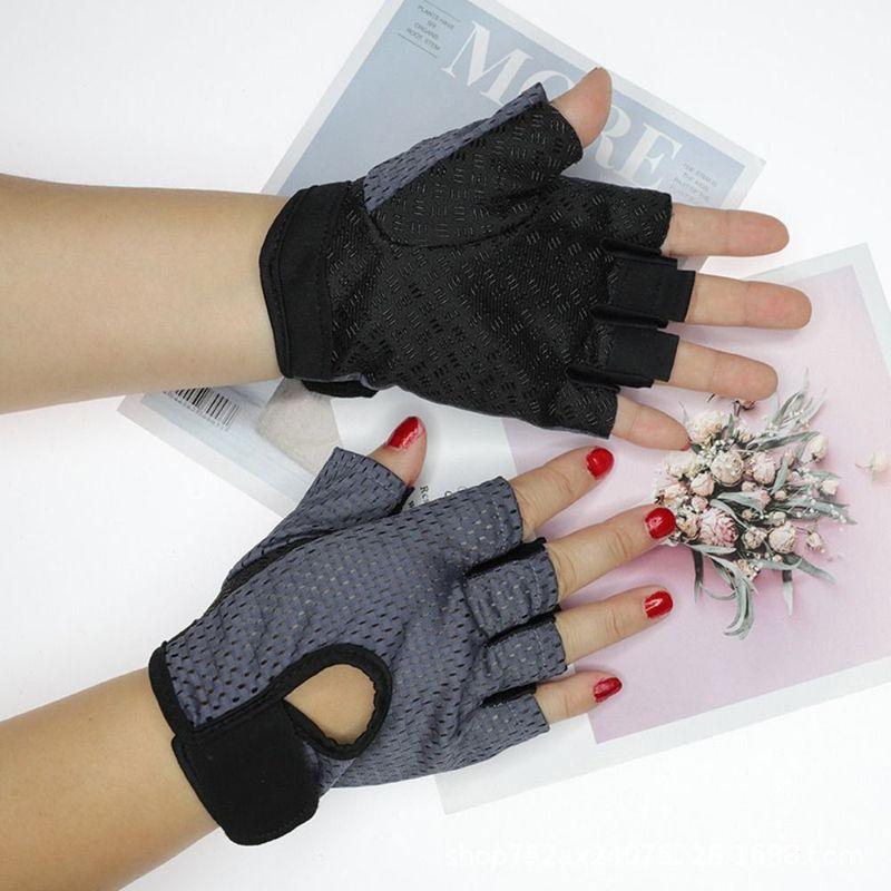 Sport Gloves Breathable Non-slip Cycling Fingerless Fishing Gloves Gym Fitness Weight Lifting Yoga Women Men Workout Gloves