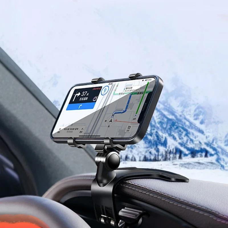 1PC Universal 360 Degree Rotation Car Dashboard Smartphone Bracket Car Clip Mount Dashboard Gps Mobile Car Holder Phone Stand