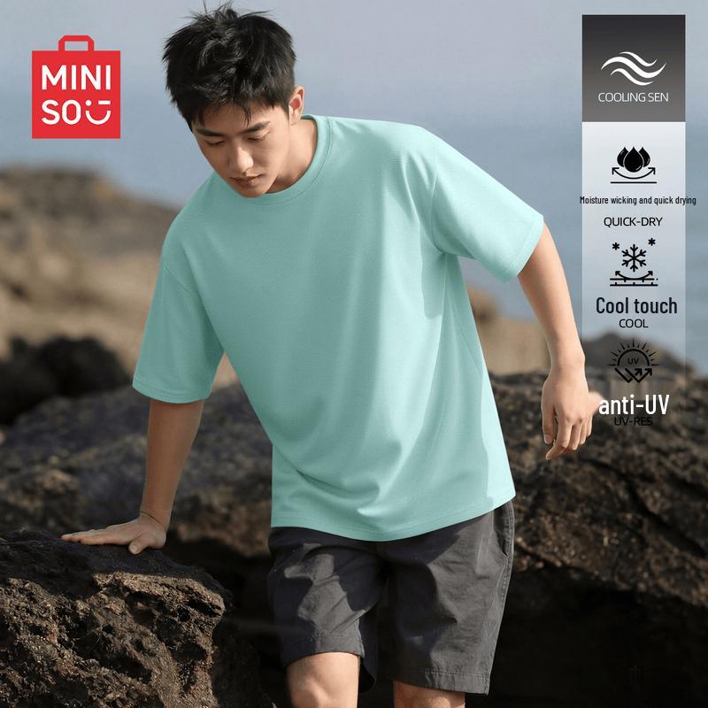 MINISO Men's Quick-Dry Cool-Feel Half-Sleeve T-Shirt