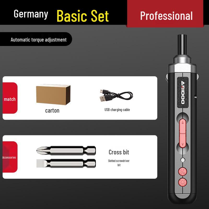German Rechargeable Hand-Automatic Electric Screwdriver Set - Small Household Lithium Battery Tool